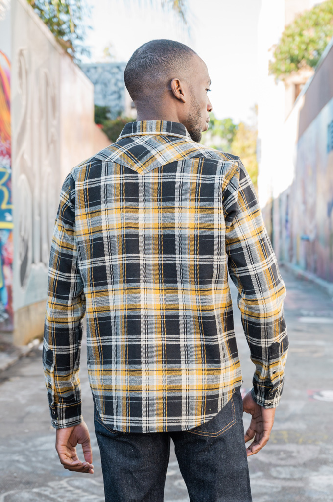 Iron Heart Ultra-Heavy Flannel - Crazy Check Yellow